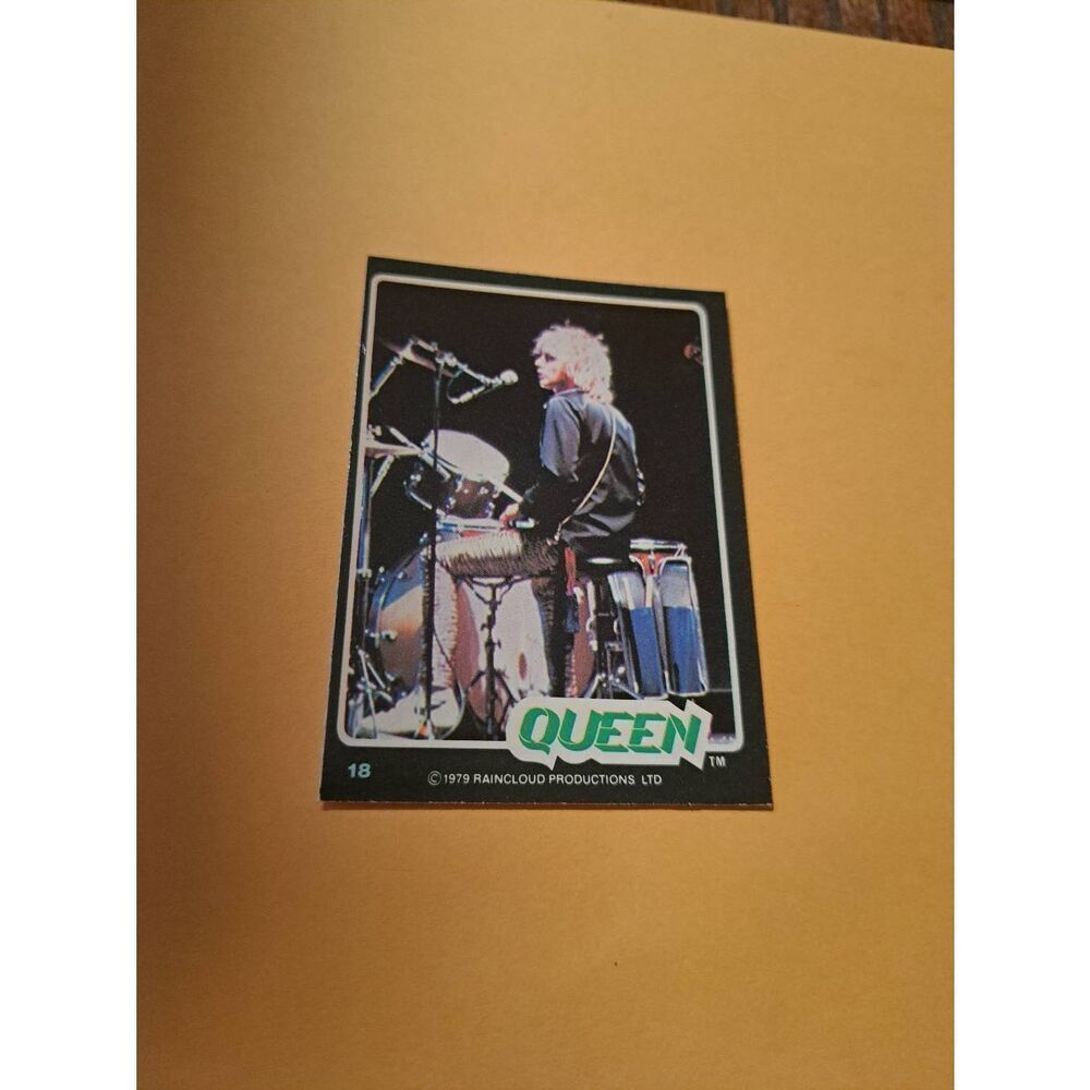 Vintage 1979 Rain Cloud Productions Queen Trading Card #18 Rock Band Memorabilia